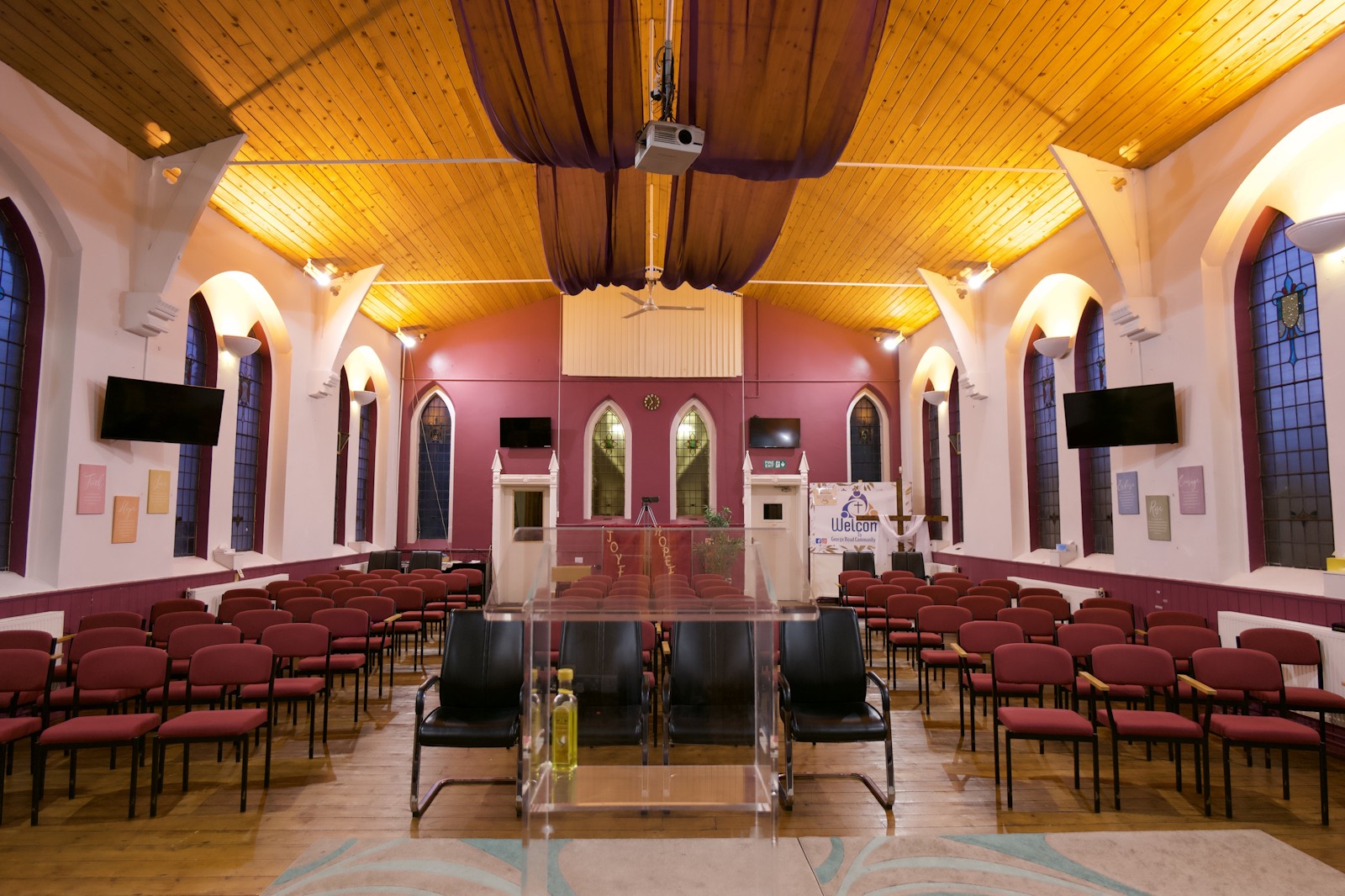 The hall seen from the stage